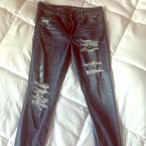 American Eagle High waisted ripped jeans